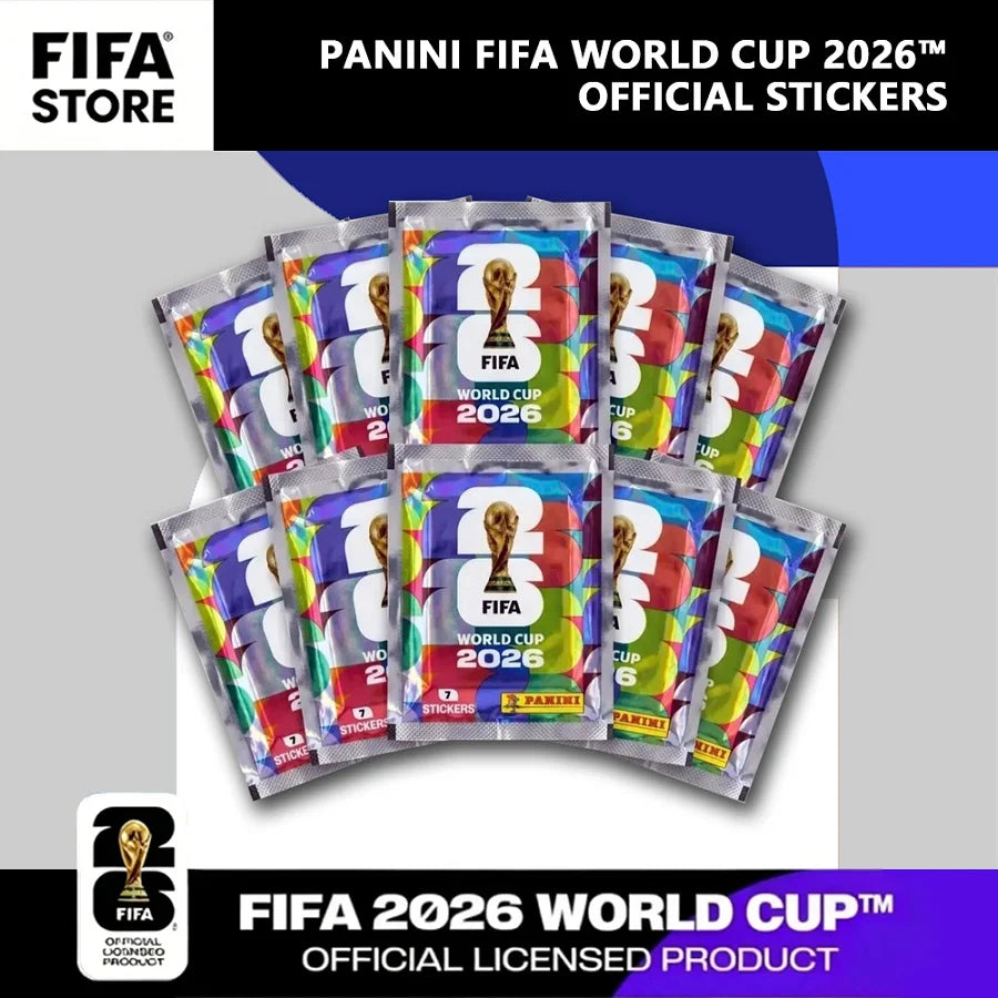 Autocollants Officiels Panini FIFA Coupe du Monde 2026 – 980 Cartes | 48 Équipes | 10 à 50 Packs + Album