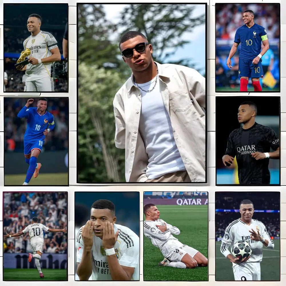 Kylian Mbappé Wall Art 🔥⚽ | Poster Football Premium — 10 Designs, 5 Formats Sans Cadre