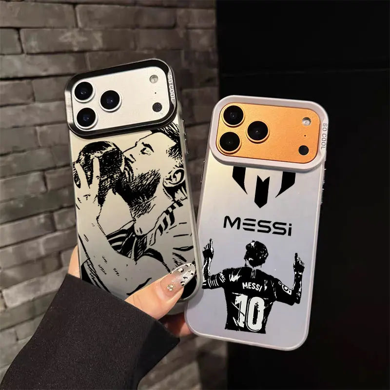 Messi GOAT Case 🔥📱🐐 | Coque iPhone Fan Messi PC + TPU – iPhone 11→17 | Multi-Designs