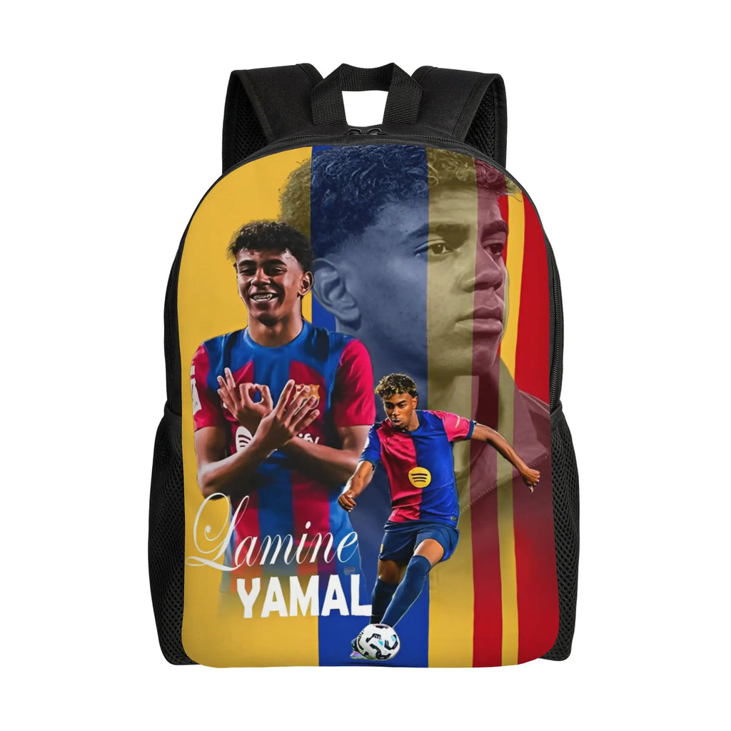 🎒⚽ Sac à Dos Lamine Yamal Soccer 19 | 24 Coloris | École Sport Voyage | Polyester Résistant | Unisexe