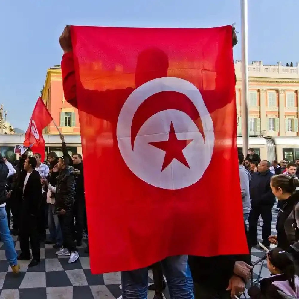 🇹🇳🔥 Drapeau Tunisie Premium 90x150 cm | Décoration Intérieure & Extérieure