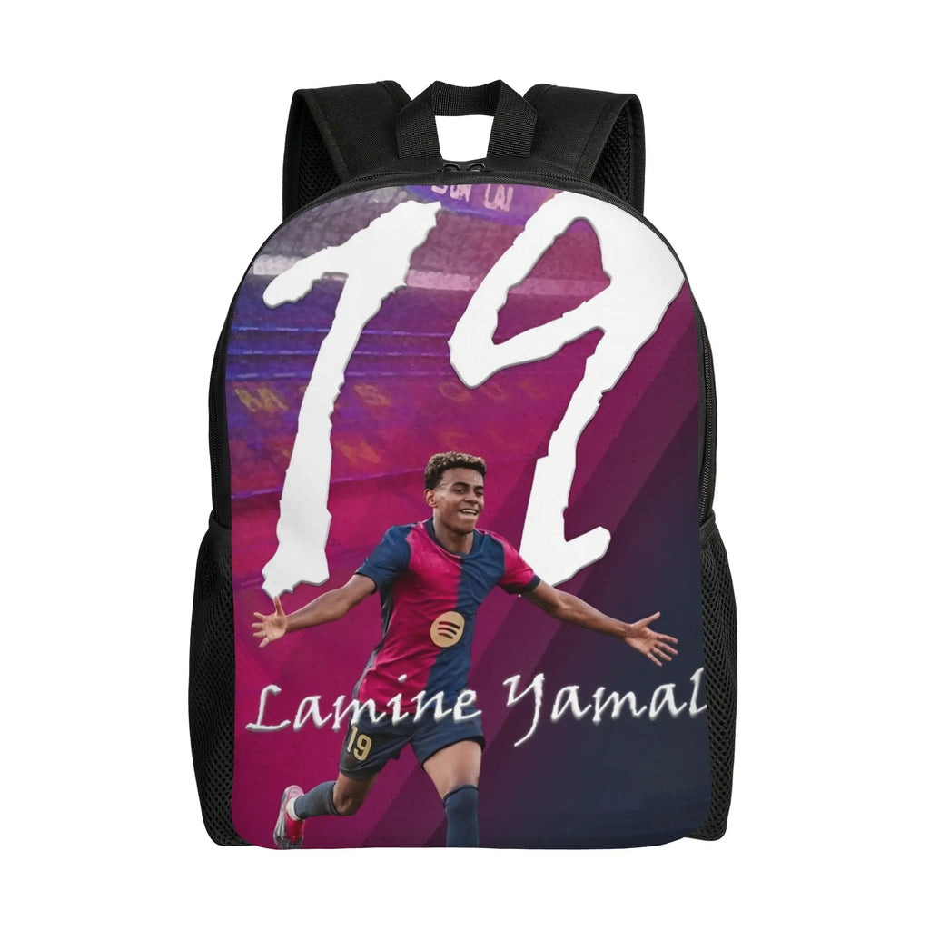 🎒⚽ Sac à Dos Lamine Yamal Soccer 19 | 24 Coloris | École Sport Voyage | Polyester Résistant | Unisexe