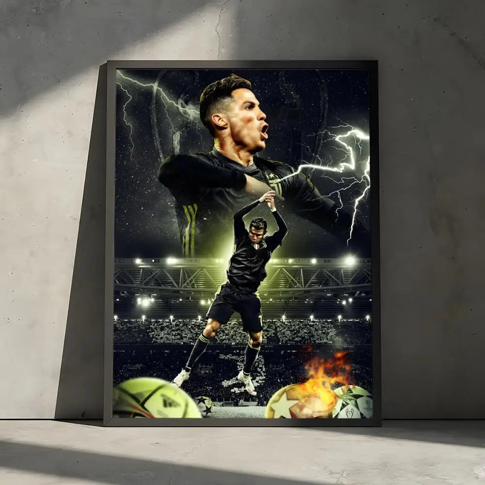 Ronaldo GOAT Poster 🐐⚽ | Affiche Football Légende | 15 Designs | 5 Formats Sans Cadre