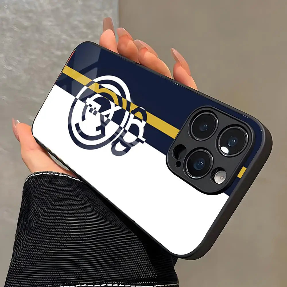 Coque iPhone Real Madrid ⚽ - Protection Verre Trempé | iPhone 11 à iPhone 17 Pro Max