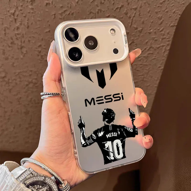 Messi GOAT Case 🔥📱🐐 | Coque iPhone Fan Messi PC + TPU – iPhone 11→17 | Multi-Designs