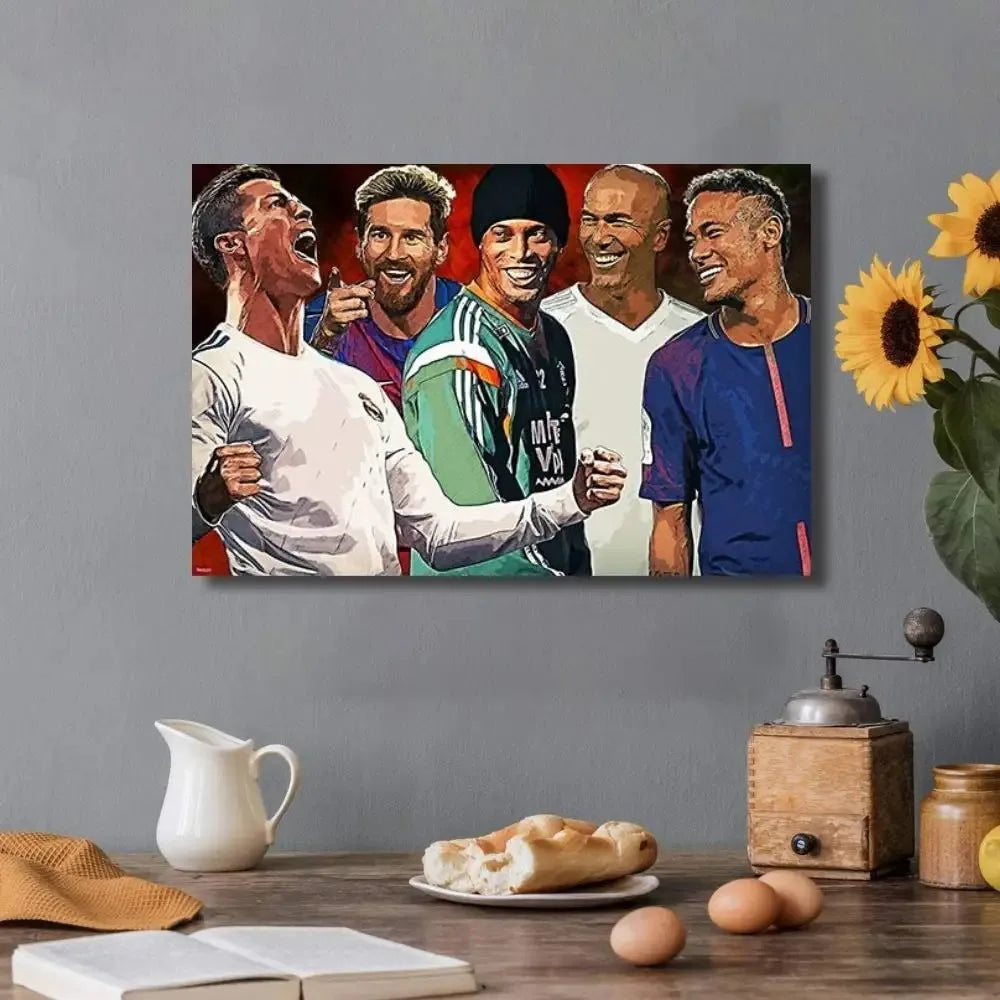 Affiche Toile Ronaldinho 🇧🇷⚽ | Poster Football Légende | Déco Chambre | 21 Designs | 5 Formats