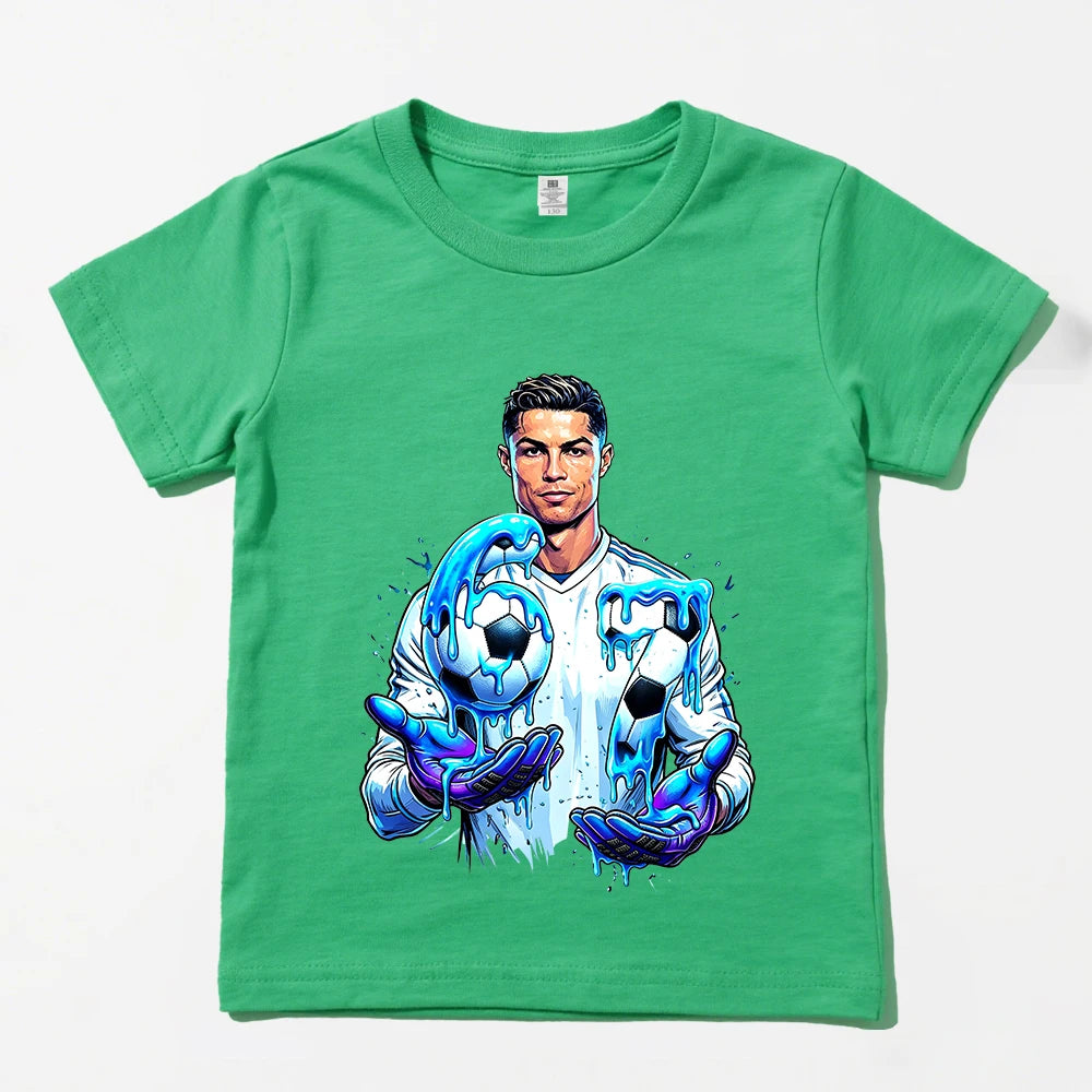 ⚽🔥 T-Shirt Enfant Ronaldo 67 | Football | Coton Respirant | Garçons & Filles | Tailles 100–160 cm