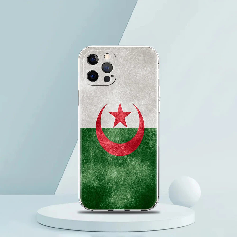 Coque Algérie 🇩🇿🔥 | Transparente + Protection Antichoc iPhone Style