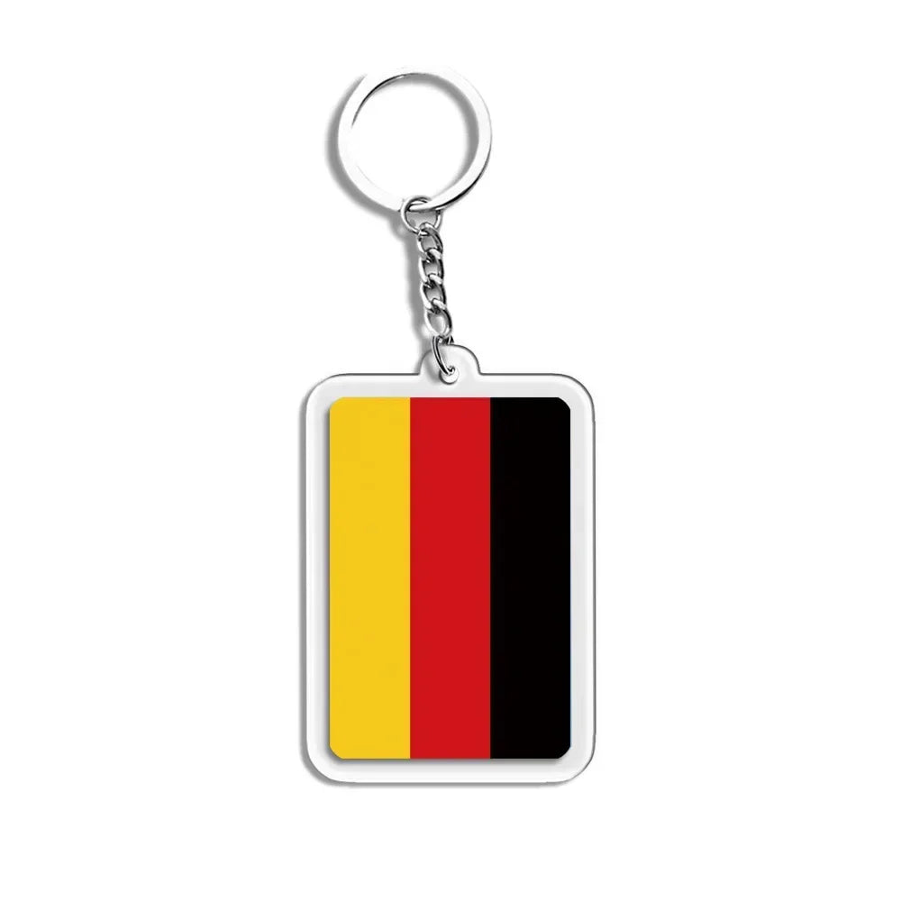 Porte-Clés Drapeaux du Monde Acrylique – Multi-Pays 🌍