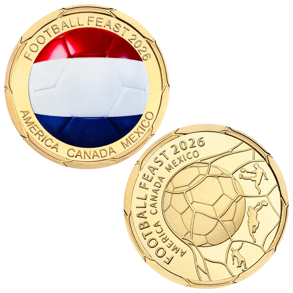 Pièce Commémorative FIFA Coupe du Monde 2026 – 12 Équipes | Métal Plaqué | Cadeau Fan Football