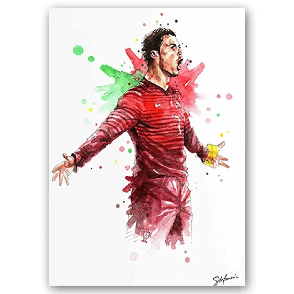 Watercolor Football Art 🔥🎨⚽ | Quand Le Football Devient Une Œuvre D'Art