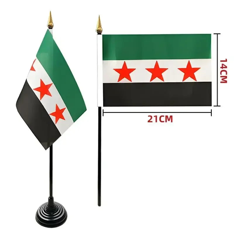 Syria Mini Flag Banner 🔥🇸🇾 | Déco Syrie Multi-Format, Polyester Premium, 3 Variantes