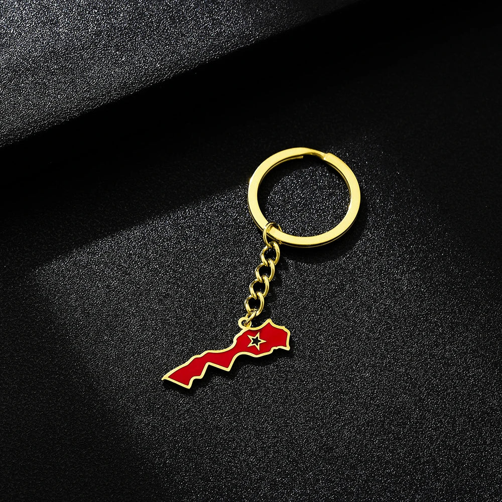 🇲🇦 Emporte le Maroc Partout Avec Toi 🔥 | Porte-Clés Carte du Maroc