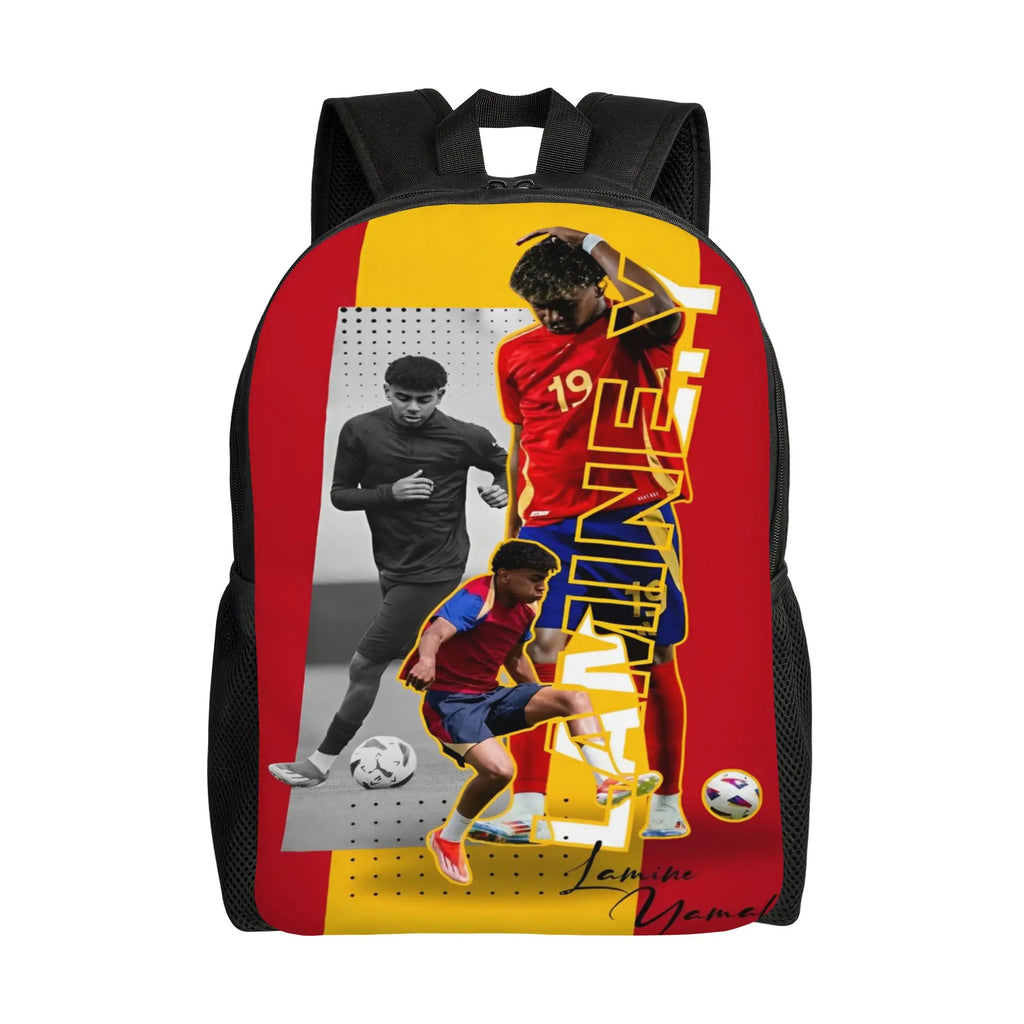 🎒⚽ Sac à Dos Lamine Yamal Soccer 19 | 24 Coloris | École Sport Voyage | Polyester Résistant | Unisexe