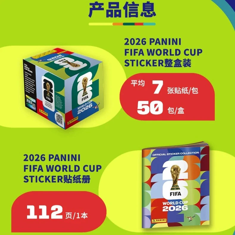 Boîte 350 Autocollants Panini FIFA Coupe du Monde 2026 – 50 Paquets