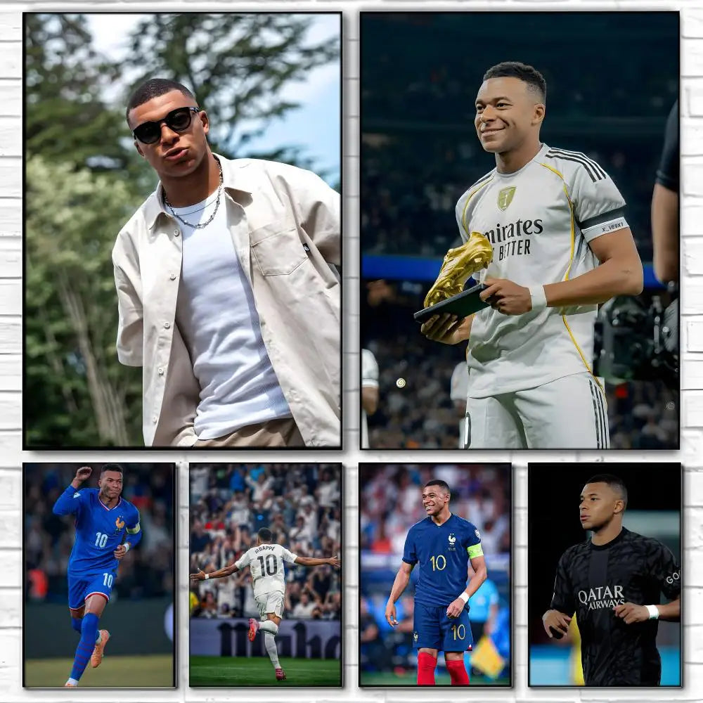 Kylian Mbappé Wall Art 🔥⚽ | Poster Football Premium — 10 Designs, 5 Formats Sans Cadre
