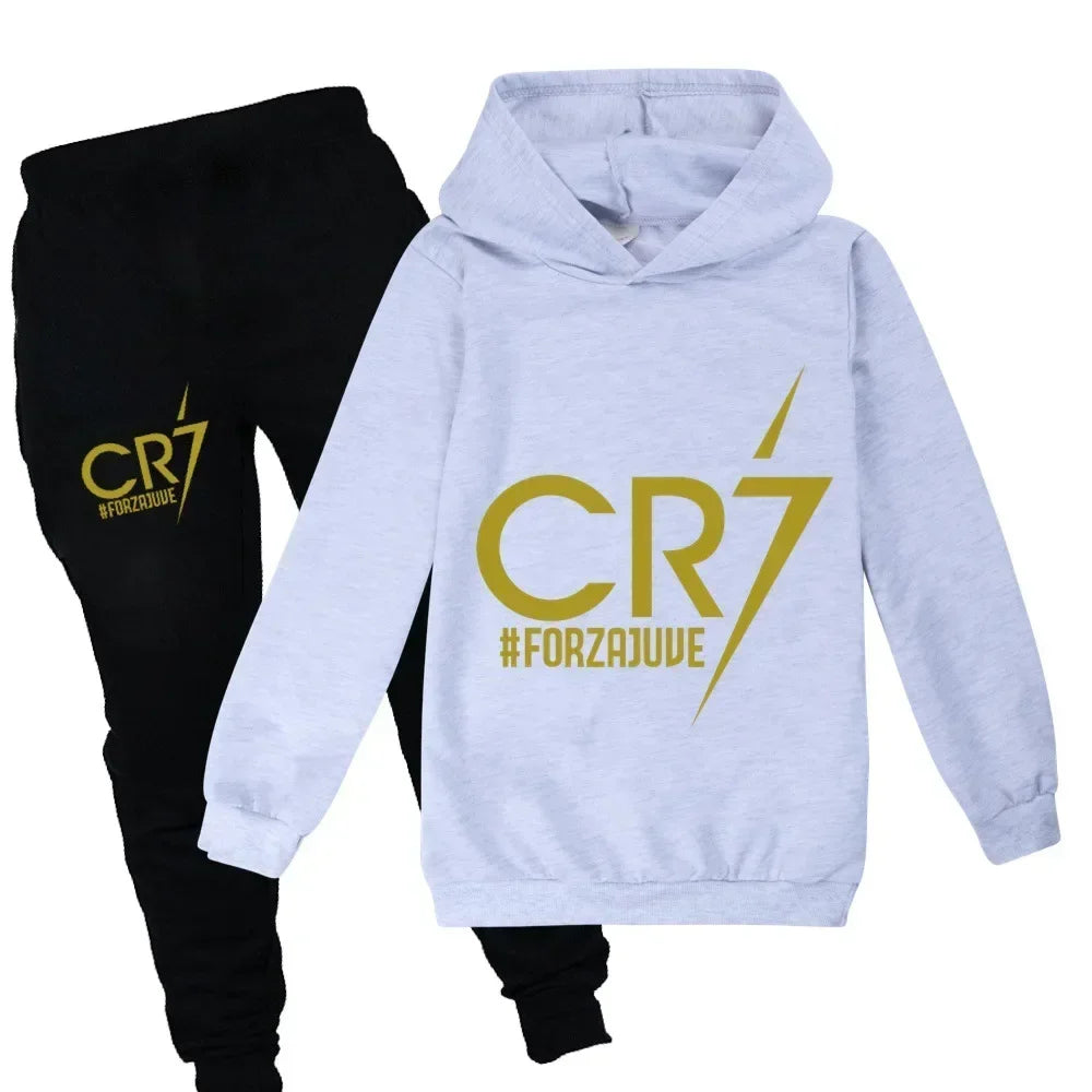 Survêtement Enfant CR7 ⚽ - Ensemble 2 Pièces Sweat + Pantalon | Garçon & Fille | 3-12 ans | Tailles 100-160