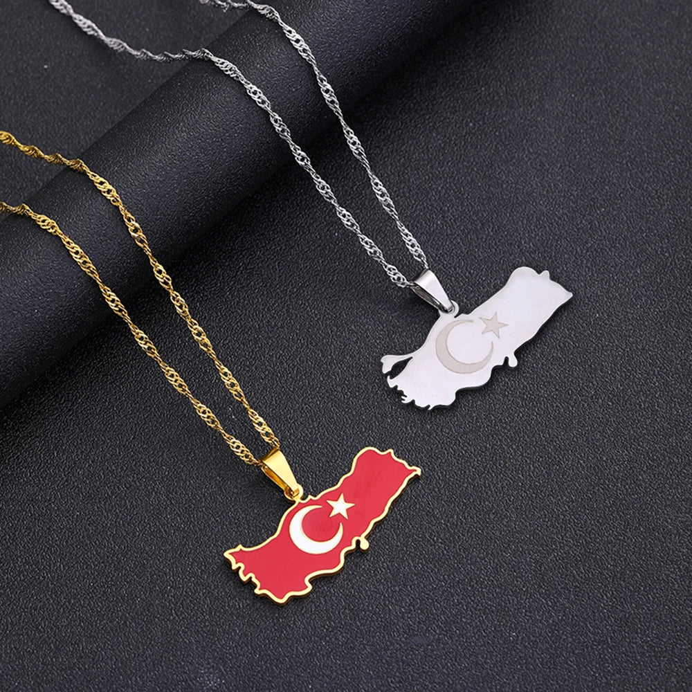 Turkey Map Necklace 🔥🇹🇷✨ | Porte La Turquie Près De Ton Cœur