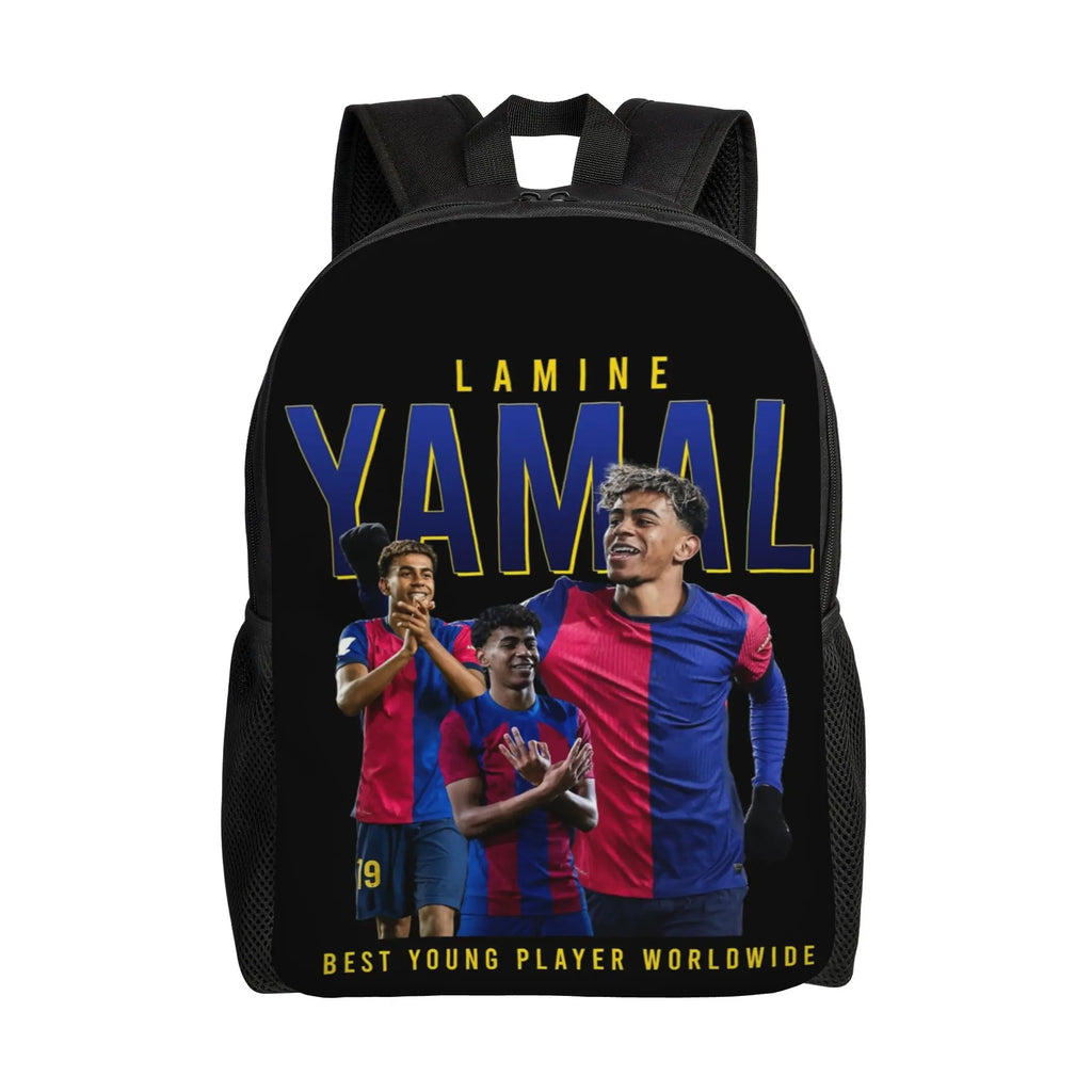 🎒⚽ Sac à Dos Lamine Yamal Soccer 19 | 24 Coloris | École Sport Voyage | Polyester Résistant | Unisexe