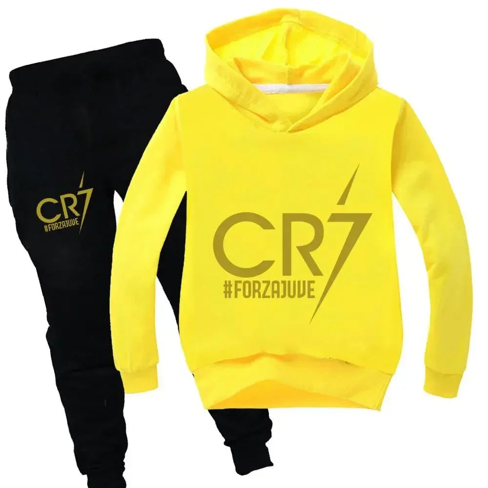 Survêtement Enfant CR7 ⚽ - Ensemble 2 Pièces Sweat + Pantalon | Garçon & Fille | 3-12 ans | Tailles 100-160