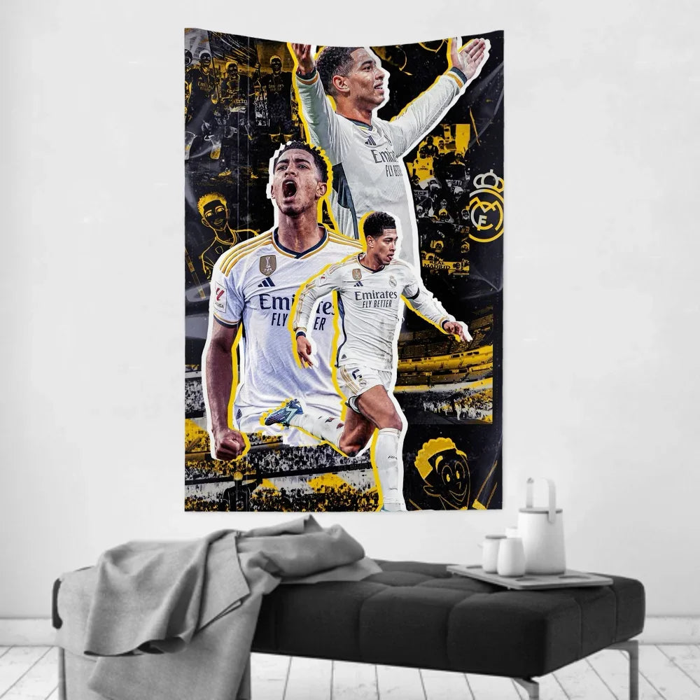 Tapisserie Murale Football ⚽ - Décoration Fan de Foot - Plusieurs Tailles & Coloris
