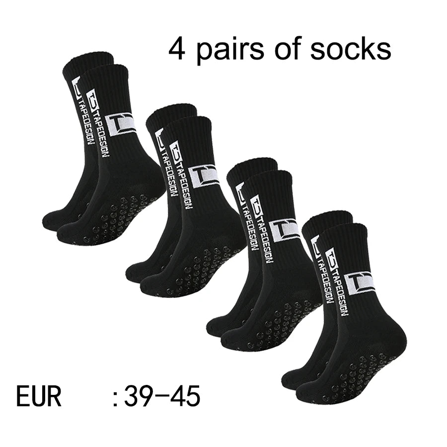 Football Socks ⚽🔥 | 4 Paires Anti-Dérapantes & Respirantes Training Pro