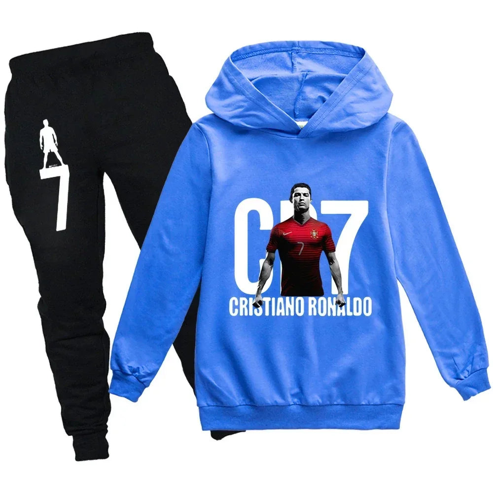 Survêtement Enfant CR7 ⚽ - Ensemble 2 Pièces Sweat + Pantalon | Garçon & Fille | 3-12 ans | Tailles 100-160