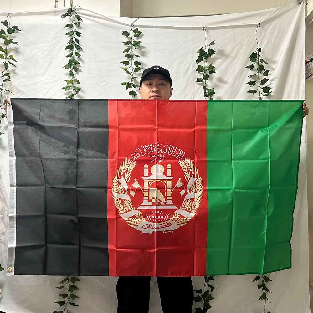 🇦🇫 Affiche Fièrement Tes Couleurs ! | Drapeau Afghanistan Premium 90x150 cm