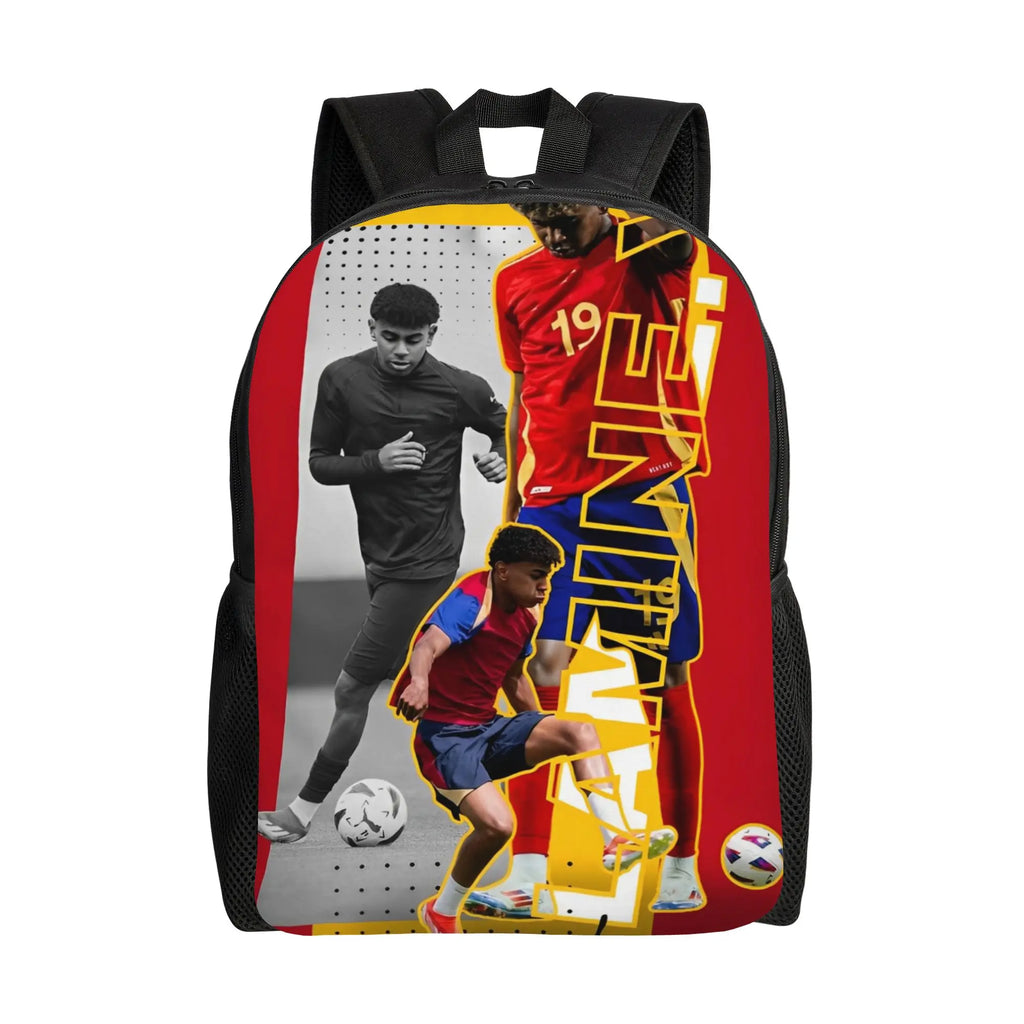 🎒⚽ Sac à Dos Lamine Yamal Soccer 19 | 24 Coloris | École Sport Voyage | Polyester Résistant | Unisexe