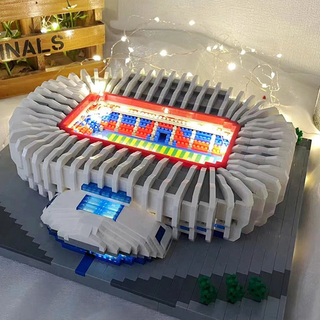 Mini Stade Football 3D 🔥🏙️ | Kit Construction Micro-Briques, 6 Stades, Version LED Disponible