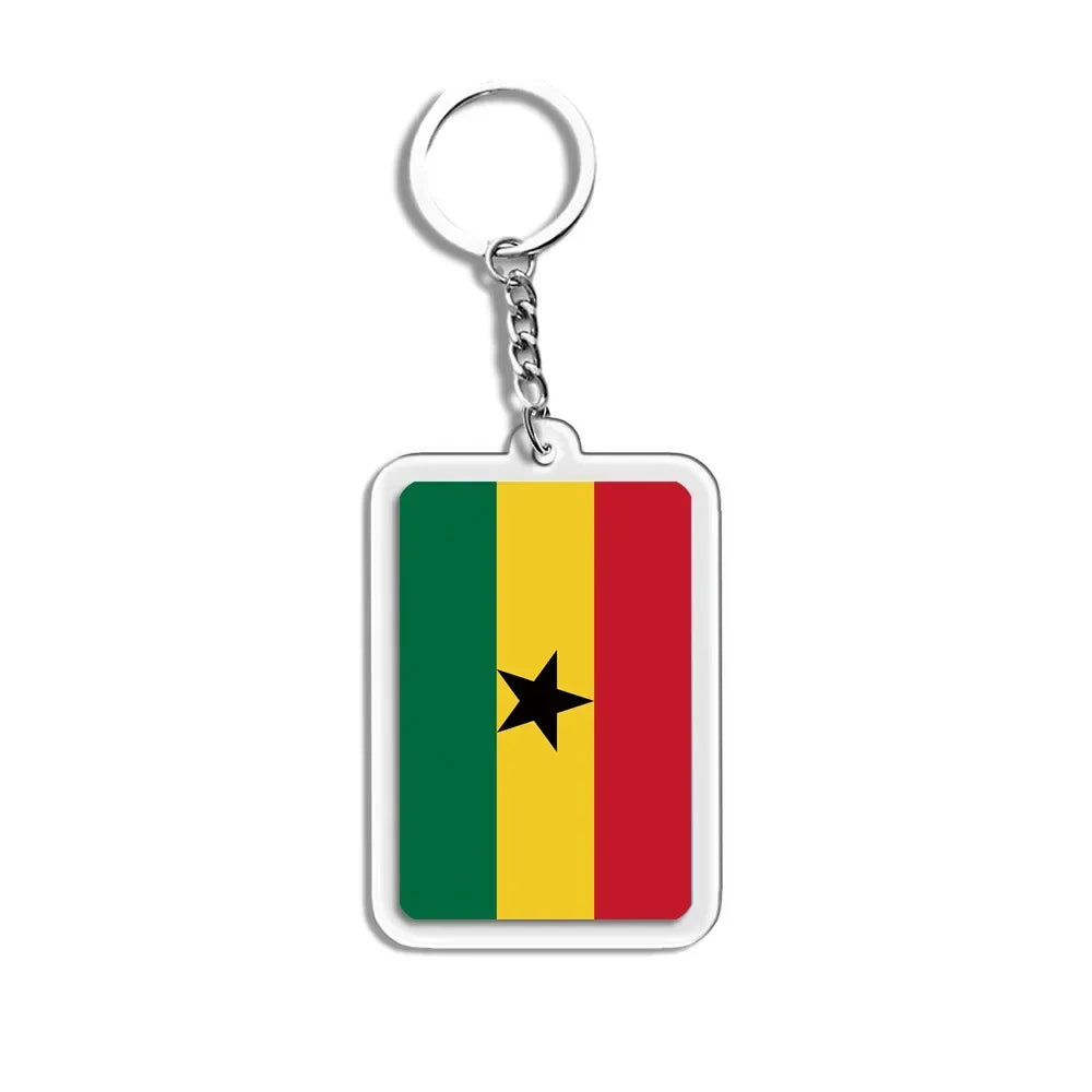 Porte-Clés Drapeaux du Monde Acrylique – Multi-Pays 🌍