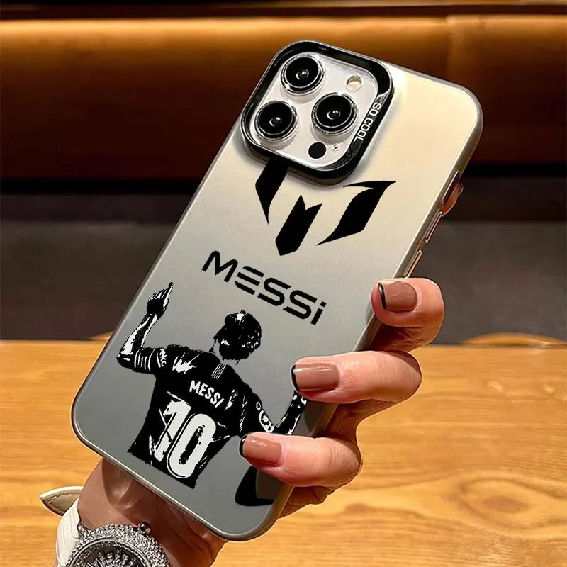 Messi GOAT Case 🔥📱🐐 | Coque iPhone Fan Messi PC + TPU – iPhone 11→17 | Multi-Designs