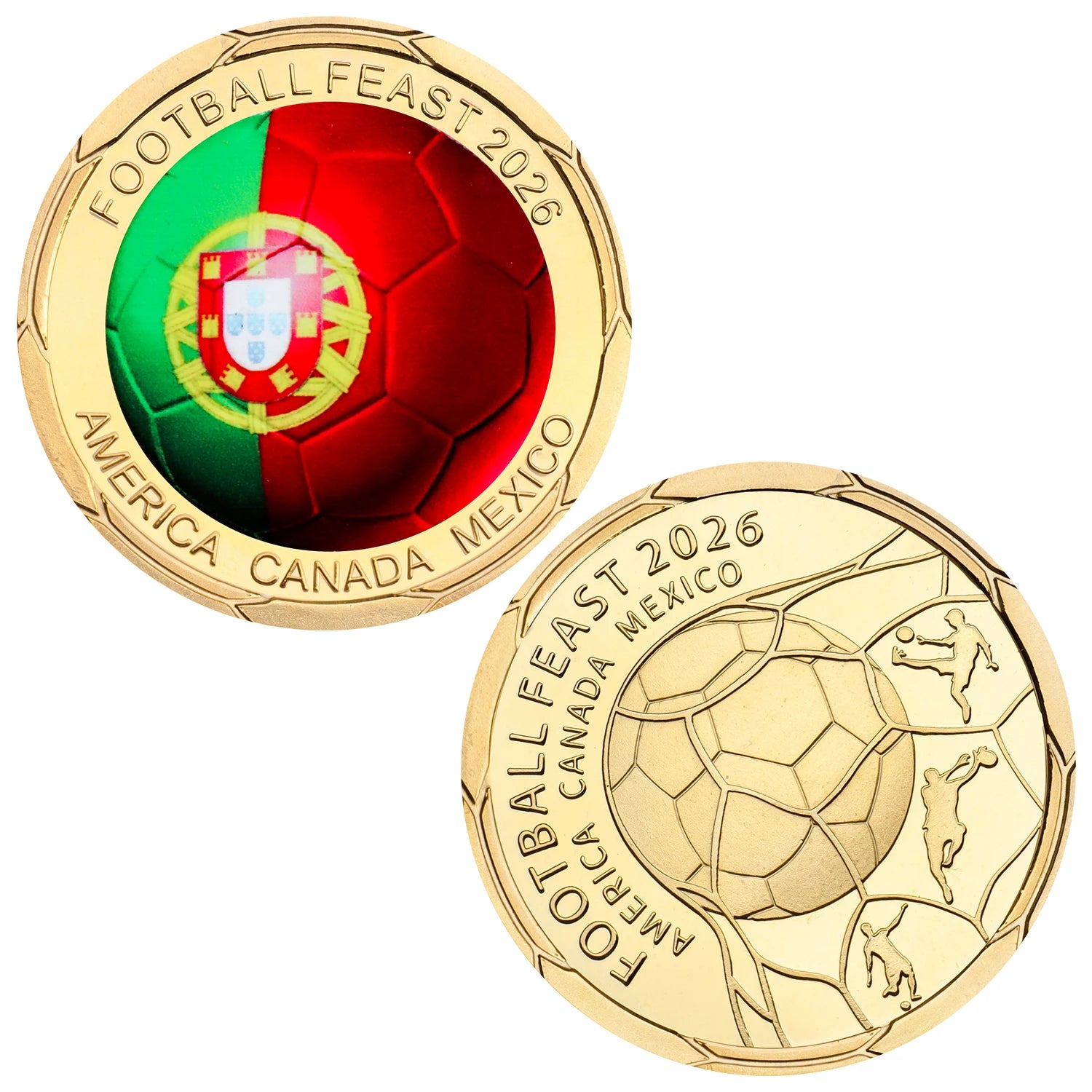 Pièce Commémorative FIFA Coupe du Monde 2026 – 12 Équipes | Métal Plaqué | Cadeau Fan Football