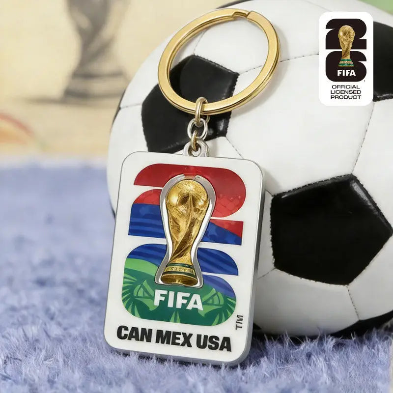 Porte-Clés Trophée Hercules 3D 🏆 - Rotatif | Coupe du Monde FIFA 2026 | Souvenir Collector
