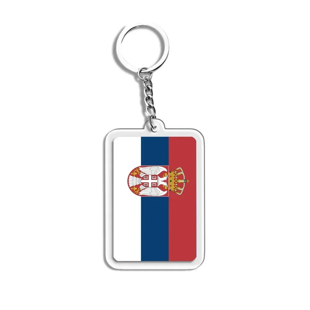 Porte-Clés Drapeaux du Monde Acrylique – Multi-Pays 🌍