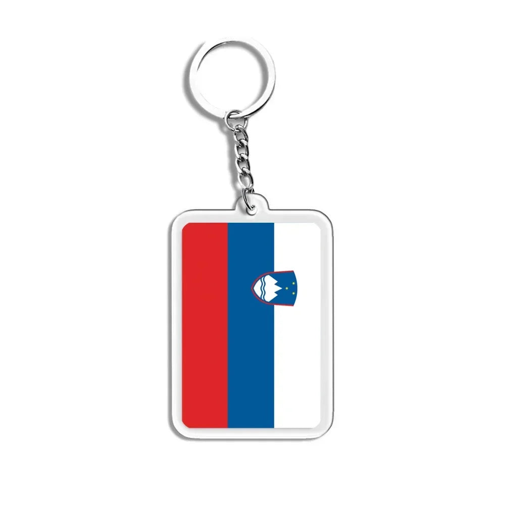 Porte-Clés Drapeaux du Monde Acrylique – Multi-Pays 🌍