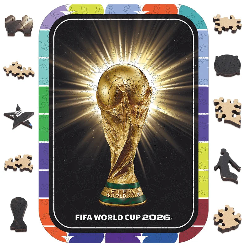 Puzzle en Bois Officiel FIFA 2026 🏆 - 200 Pièces Découpe Laser | Boîte Incluse | Déco & Cadeau Collector