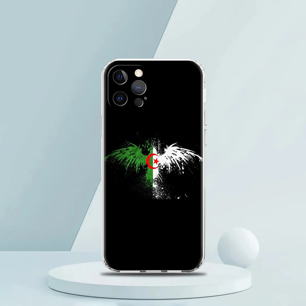 Coque Algérie 🇩🇿🔥 | Transparente + Protection Antichoc iPhone Style