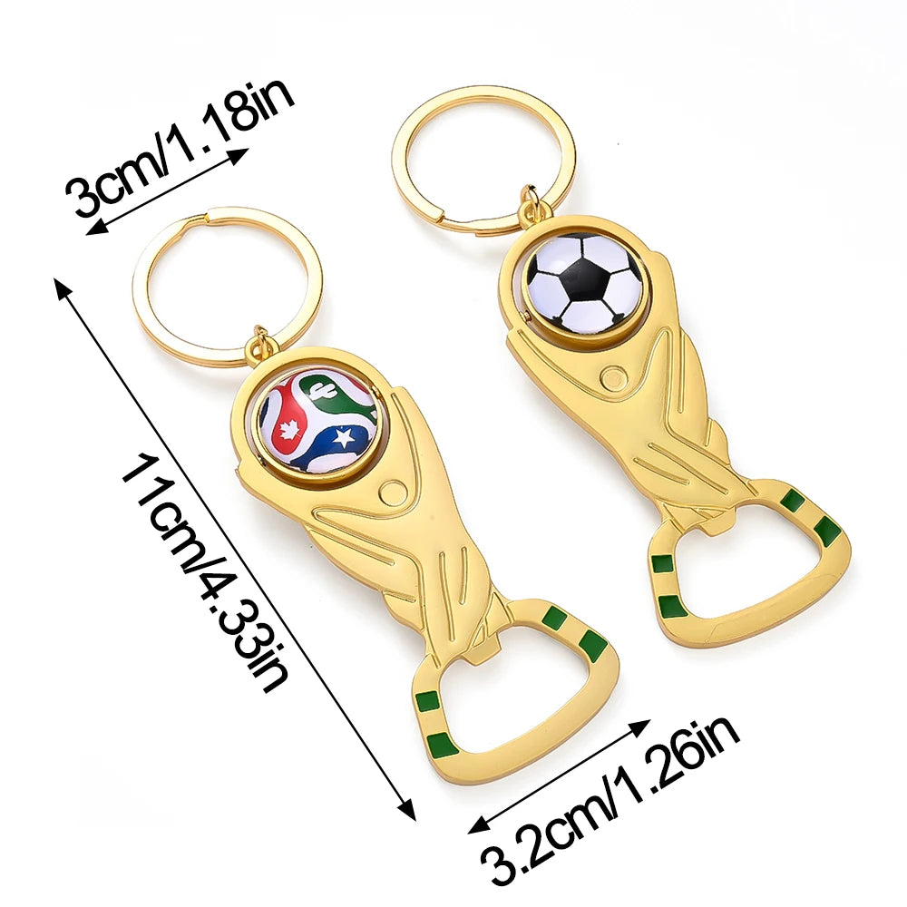 Décapsuleur Trophée Football 🏆⚽ | Porte-clés Supporter 2026 Cadeau Fan