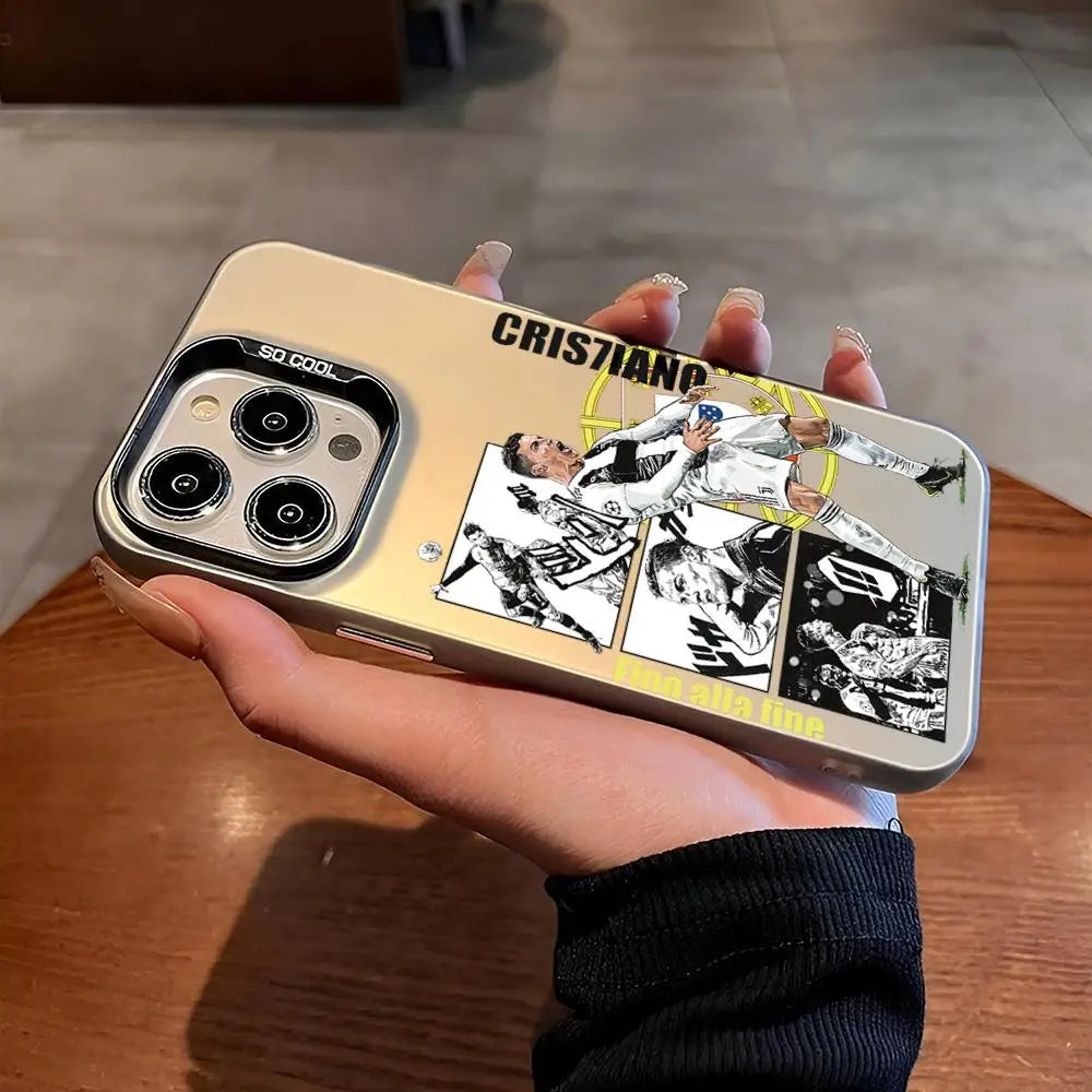 CR7 Power Keychain 🔥📱⚽ | Coque Samsung Galaxy Fan CR7 Silicone + TPU Double Couche – Série A | 4 Designs
