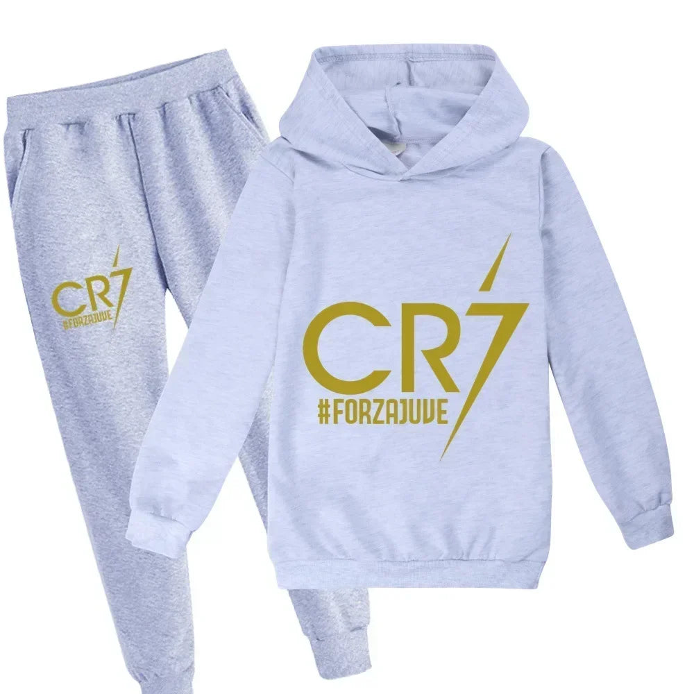 Survêtement Enfant CR7 ⚽ - Ensemble 2 Pièces Sweat + Pantalon | Garçon & Fille | 3-12 ans | Tailles 100-160