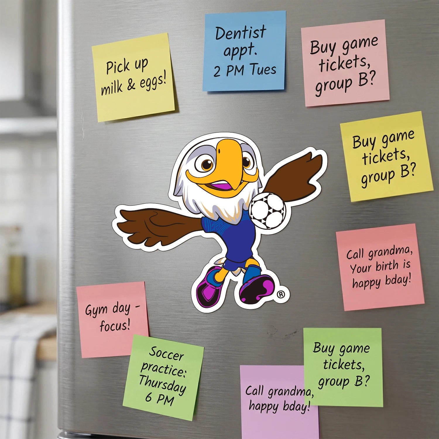 Aimant Frigo Officiel FIFA 🏆 - Coupe du Monde 2026 | Trophée, Villes Hôtes & Mascotte | 12 Designs