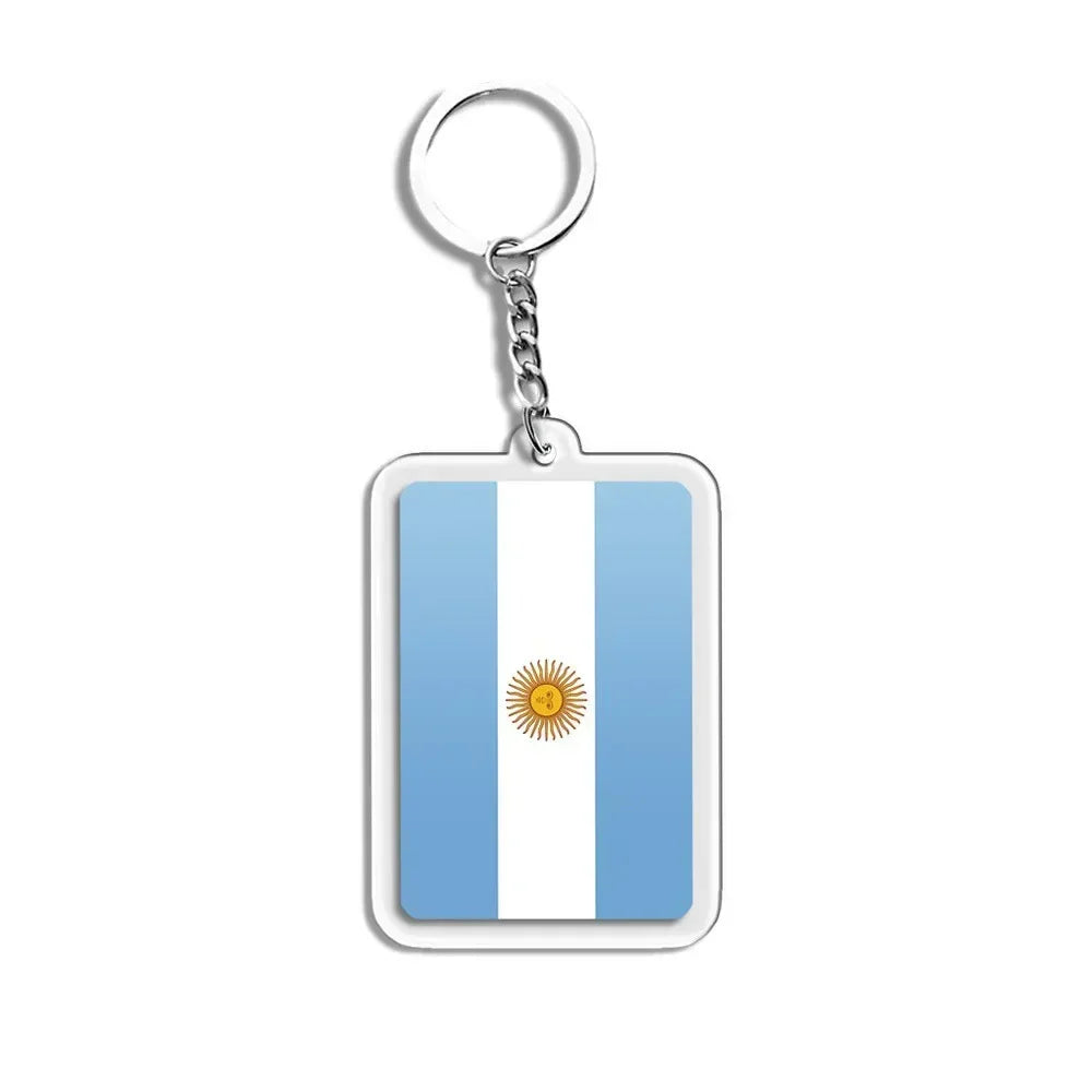 Porte-Clés Drapeaux du Monde Acrylique – Multi-Pays 🌍