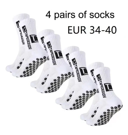 Football Socks ⚽🔥 | 4 Paires Anti-Dérapantes & Respirantes Training Pro