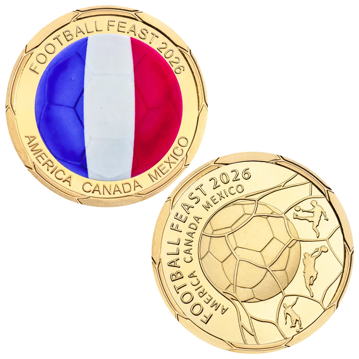 Pièce Commémorative FIFA Coupe du Monde 2026 – 12 Équipes | Métal Plaqué | Cadeau Fan Football