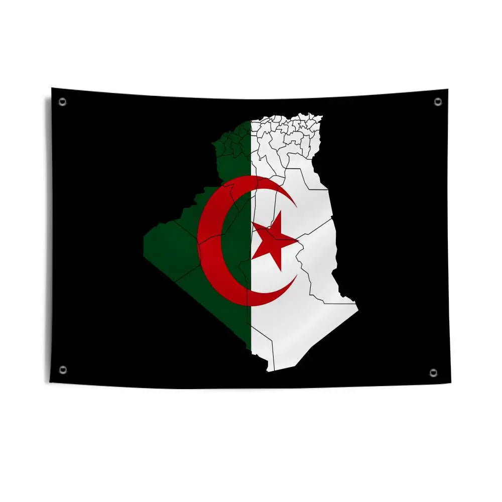 🇩🇿🔥 Drapeau Algérien Premium | Décoration Extérieure & Intérieure Résistante