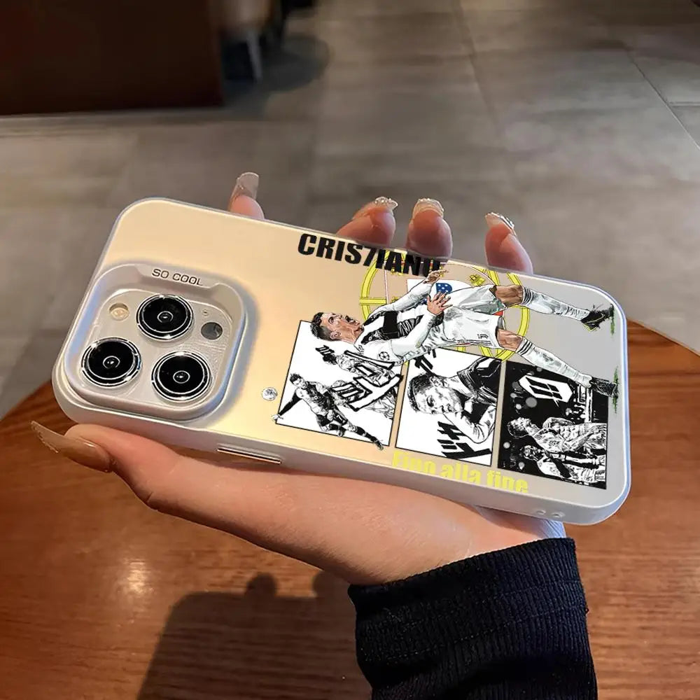 CR7 Power Keychain 🔥📱⚽ | Coque Samsung Galaxy Fan CR7 Silicone + TPU Double Couche – Série A | 4 Designs