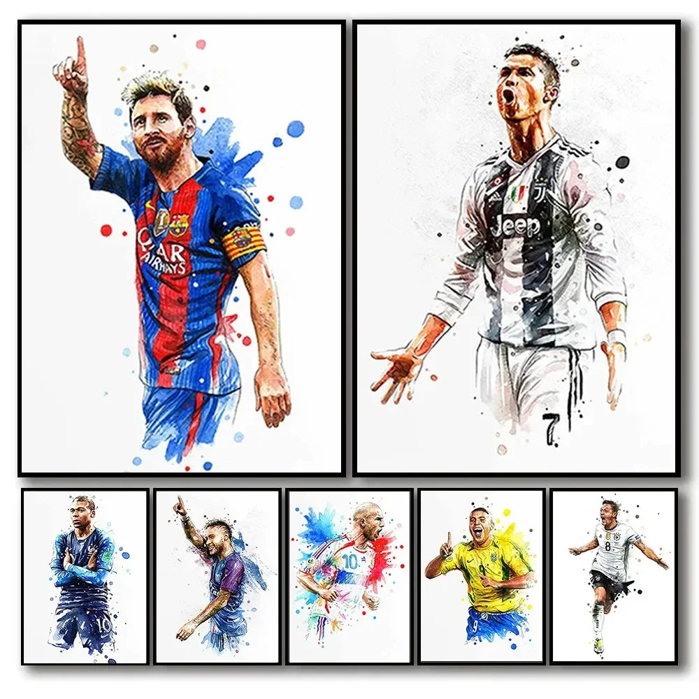 Watercolor Football Art 🔥🎨⚽ | Quand Le Football Devient Une Œuvre D'Art