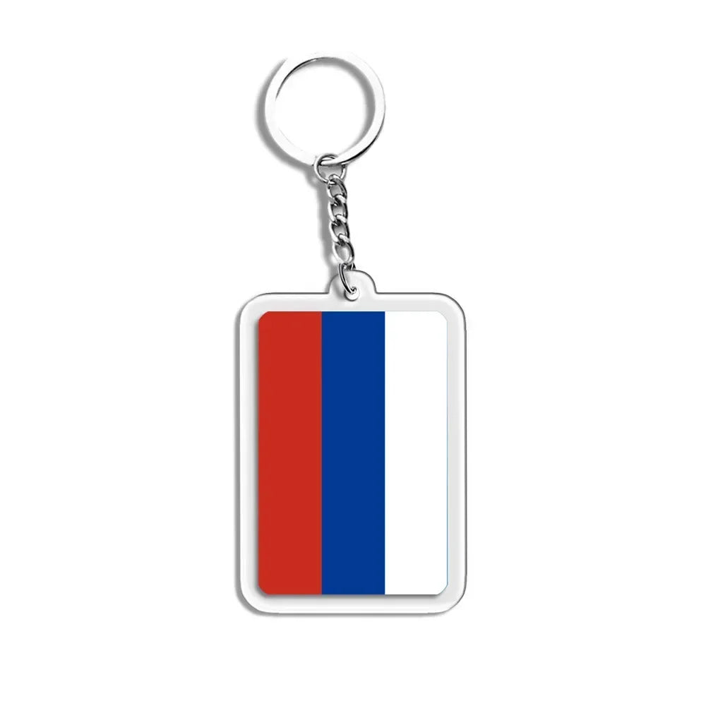 Porte-Clés Drapeaux du Monde Acrylique – Multi-Pays 🌍