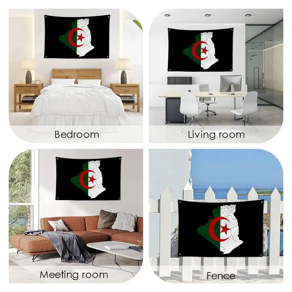 Drapeau Algérien Premium 🇩🇿 | Supporters CdM 2026 – Tissu Résistant